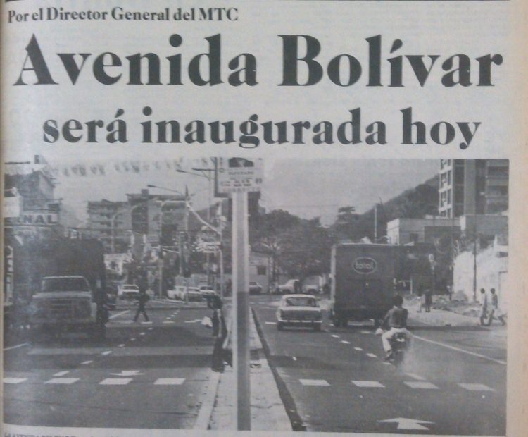Hace 40 años se cristalizó la ampliación de la Av. Bolívar de Valera