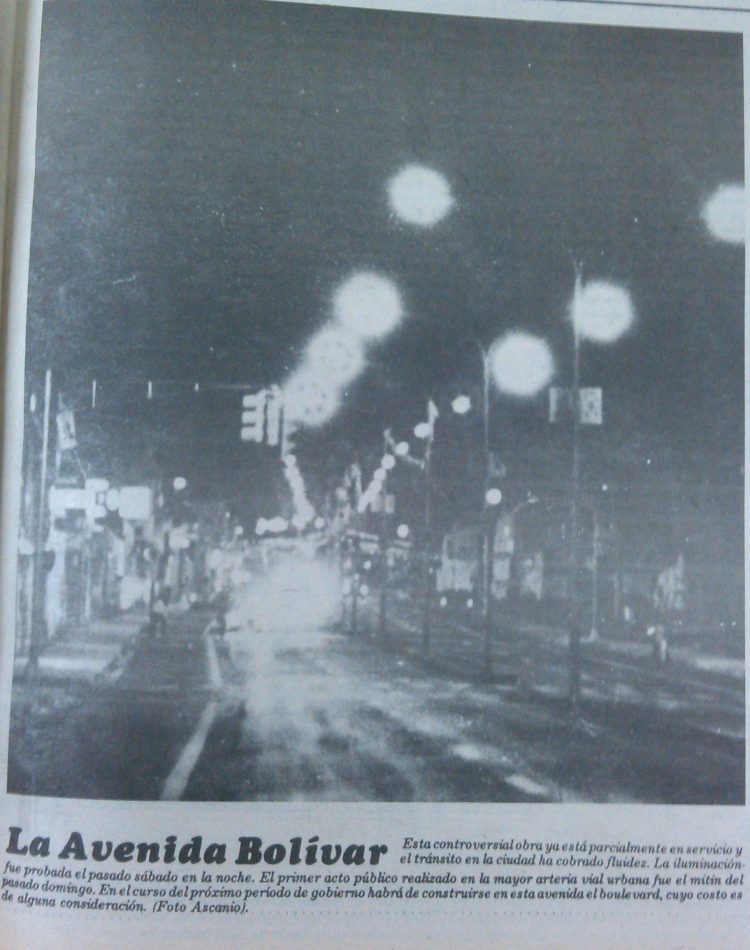 Hace 40 años se cristalizó la ampliación de la Av. Bolívar de Valera