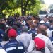 Trabajadores de Cemento Andino en protesta por pagos laborales