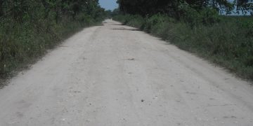 En deplorables condiciones carretera que conduce a la Ceiba