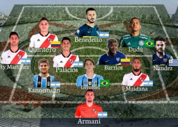 Cinco jugadores del River en el 11 ideal de América en 2018