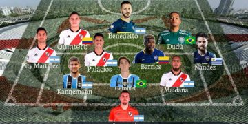 Cinco jugadores del River en el 11 ideal de América en 2018