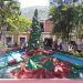 La fuente Bicentenario de Trujillo quedó   como espacio decorativo para la navidad