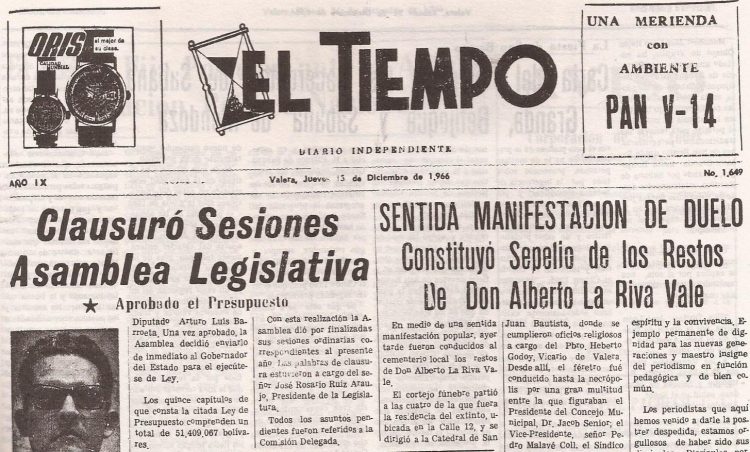 Don Alberto La Riva Vale: armonía preestablecida con Valera