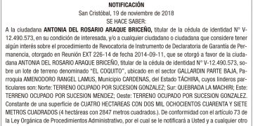 Cartel : Antonia del Rosario Araque Briceño