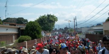 Carvajal marchó por la paz, la independencia y autodeterminación del pueblo