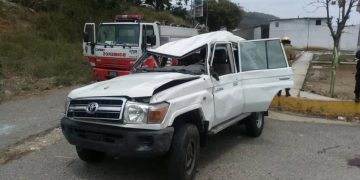 Dirigente juvenil del Psuv se volcó en vehículo oficial