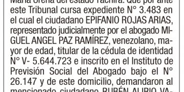 CARTEL:  RUBEN ALIRIO VAQUERO