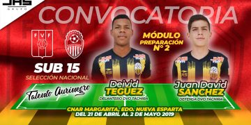 Aurinegros Juan Sánchez y Deivid Tegüez al módulo Vinotinto Sub-15