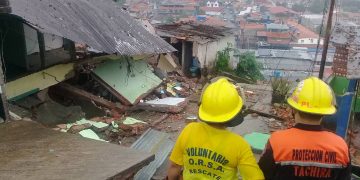 Cuatro familias damnificadas en Táchira en inicio de temporada de lluvias