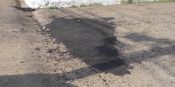 Bacheo en calles de Betijoque