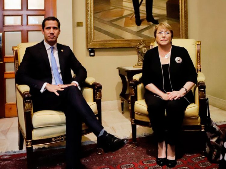 Guaidó le trasladó a Bachelet sus preocupaciones sobre la situación humanitaria de Venezuela