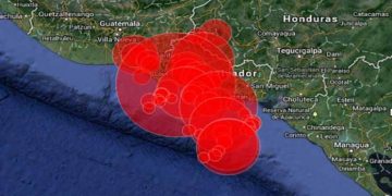 El Salvador registra 84 réplicas tras fuerte sismo de magnitud 6,8 del jueves