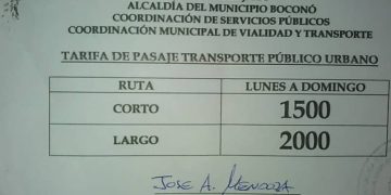 Más del 100% sube pasaje urbano y periférico en Boconó