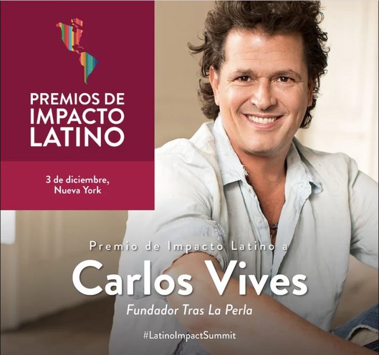 Carlos Vives recibirá el premio en compañía de su esposa, Claudia Elena Vásquez.