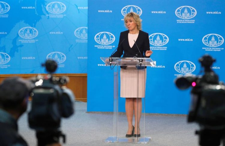 María Zajárova, portavoz del Ministerio de Asuntos Exteriores ruso. EFE/ Sergei Ilnitsky/Archivo