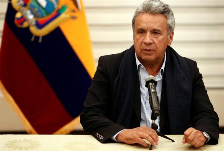 En la imagen un registro del presidente de Ecuador, Lenín Moreno, en Quito (Ecuador). EFE