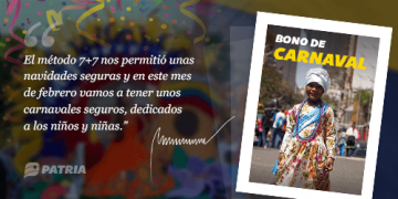 Gobierno entrega Bono de Carnaval para este 2021