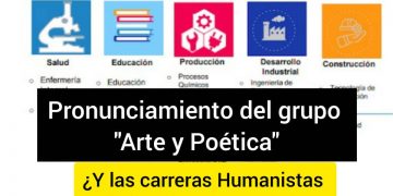 Pronunciamiento presentado por el grupo “Arte y Poética”*  ante la exclusión de todas las carreras Humanistas y de las Ciencias Sociales del Sistema Nacional de Ingreso Universitario