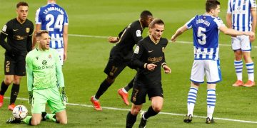 1-6. El Barça golea a la Real y no cede en la lucha por el título