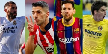 Messi con 700 y Suárez con 500 redondean victorias del Barca y Atleti que luchan por el título