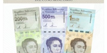 BCV amplía el cono monetario vigente con la incorporación de tres nuevos billetes