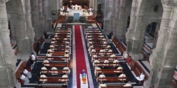 Sin presencia de fieles: Arquidiócesis de Mérida celebró Misa Crismal