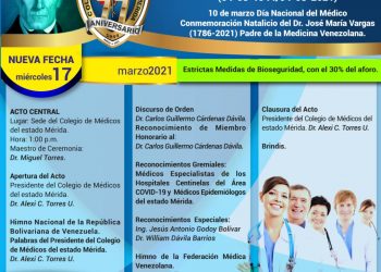 Actos del Día del Médico se realizan este miércoles