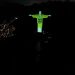 El Cristo Redentor se tiñe de verde y amarillo a cien días de Tokio 2020