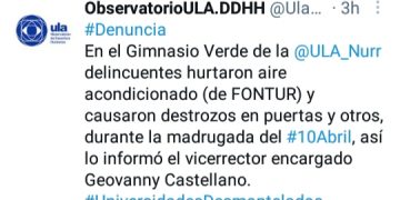 Violentaron áreas deportivas de la ULA-Nurr