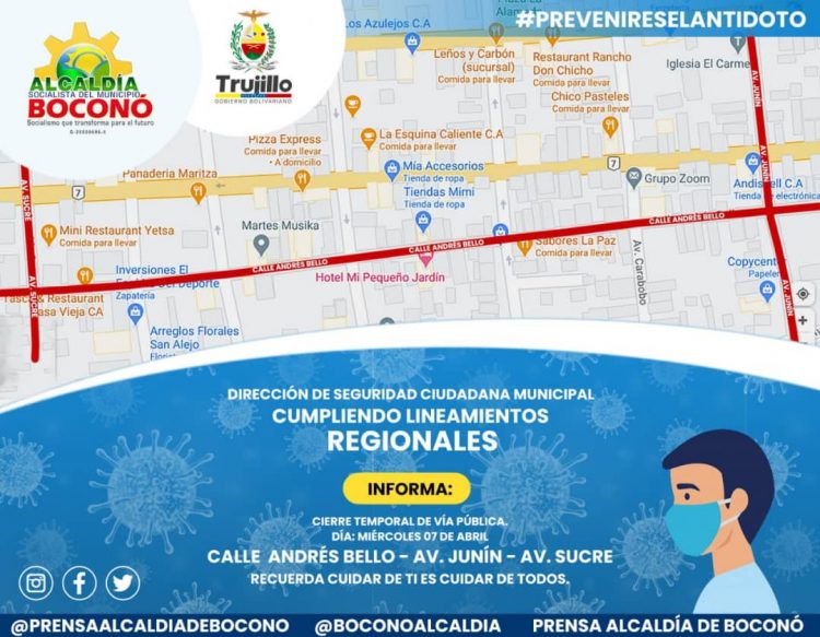  Cierre de vías congestionó la población. Para este jueves cerrarán: Calle Colón con avenidas Miranda y Carabobo.