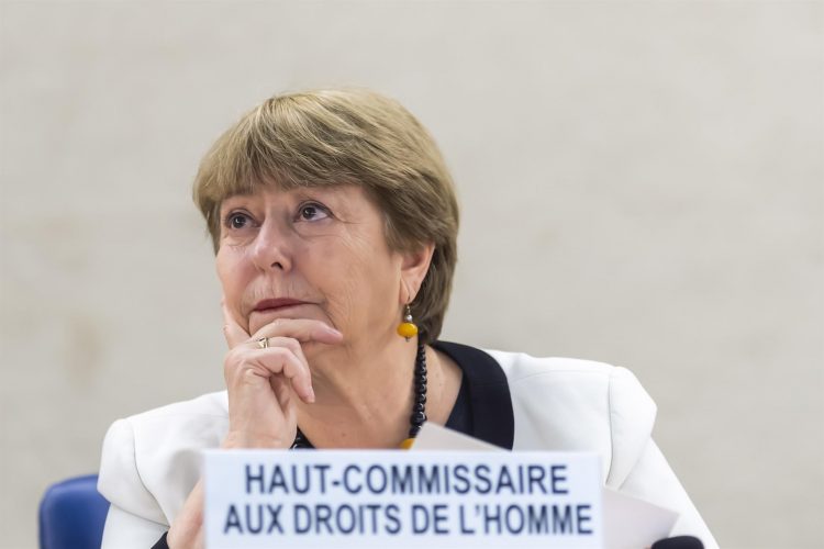 En la imagen, la alta comisionada de la ONU para los Derechos Humanos, Michelle Bachelet. EFE/Martial Trezzini/Archivo