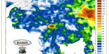 Inameh prevé nubosidad y precipitaciones de intensidad variable en la mayor parte del país