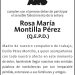 Obituario Rosa María Montilla Pérez