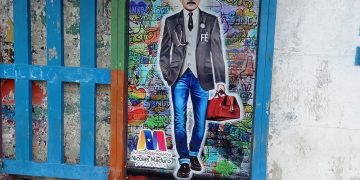 Usan imagen urbanizada del Beato JGH en campaña política de Iroschima Vásquez