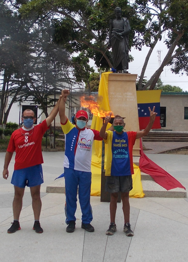 La antorcha Bolivariana pernoctará en Rafael Rangel miércoles y jueves
