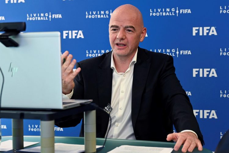 El presidente de la FIFA, Gianni Infantino, interviene en el II Foro EFE Sport Business. EFE/FIFA/Harold Cunningham