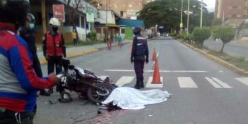 Arrollado muere motorizado en Avenida Bolívar