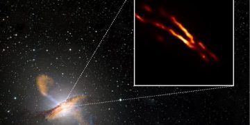 El corazón de la galaxia Centaurus A observado con un detalle sin precedentes
