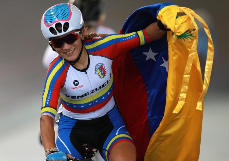 La ciclista venezolana Lilibeth Chacón. EFE/Ernesto Guzman Jr/Archivo