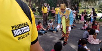 Justicieros celebraron con los niños en La Peineta de Boconó