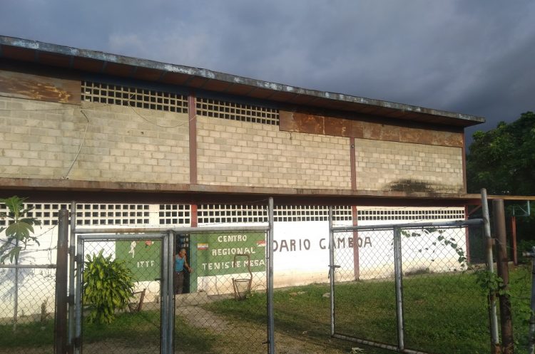 Gimnasio Darío Gamboa, espacio donde funciona el Tenis de Mesa en el municipio Valera