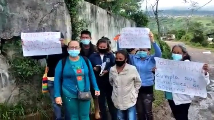 Comunidad de Mata de Guadua protestan exigiendo mejoras viales y de cloacas