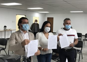  Laidy Gómez, Daniel Ceballos y William Méndez firmaron acuerdo de elecciones primarias   