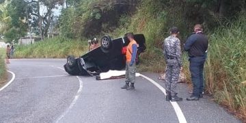 Volcamiento en la vía Valera – Escuque