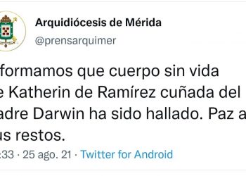 Hallan sin vida a cuñada de sacerdote desaparecida en Tovar