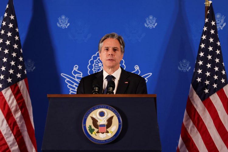 El secretario de Estado estadounidense, Antony Blinken. EFE/EPA/RONEN ZVULUN / POOL