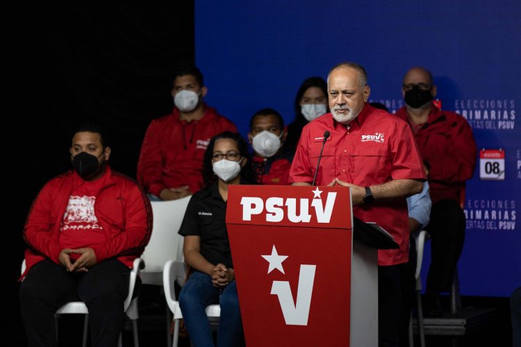 En la imagen un registro del vicepresidente del Partido Socialista Unido de Venezuela (Psuv), Diosdado Cabello, en Caracas (Venezuela). EFE/Ronald Peña/Archivo
