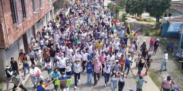 Multitudinaria marcha de JH y Tapias en Motatán