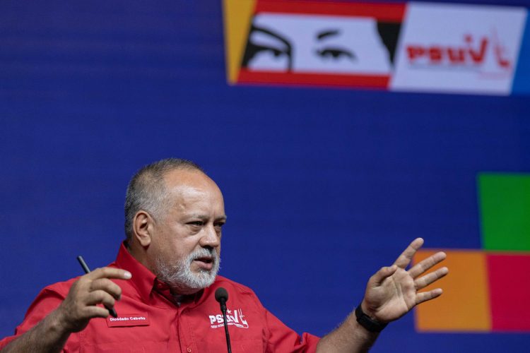 Imagen de archivo del vicepresidente del Partido Socialista Unido de Venezuela, Diosdado Cabello. EFE/ RONALD PEÑA